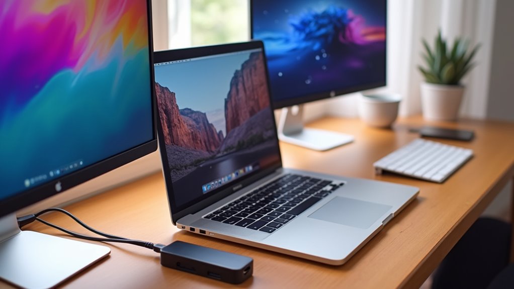 łatwe podłączanie dwóch monitorów