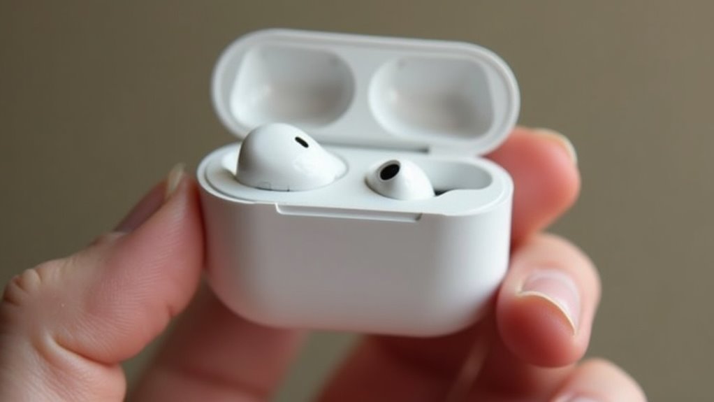 nierówny dźwięk AirPodów