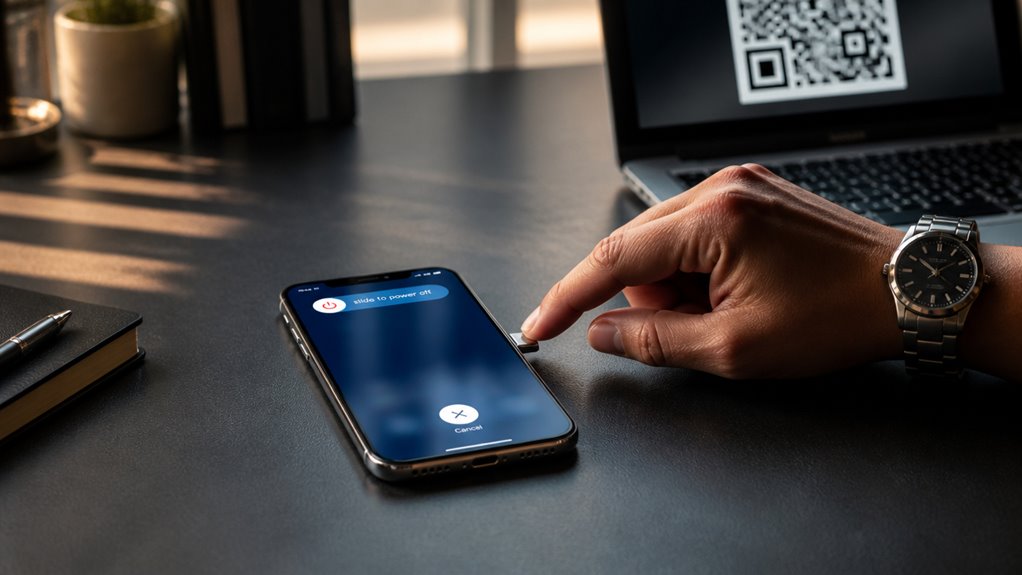 restart iphone ponownie zeskanuj kod QR esim